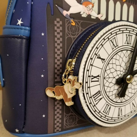 Loungefly Disney Peter Pan Glow In the Dark Clock Mini Backpack NEW main image 8